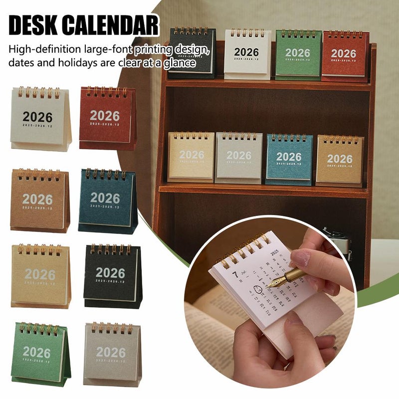Mini Desk Calendar 2026,Standing Flip Calendar for 2026,Schedule Planner To Do List,Daily Memo Calendar,Reminder of Important Days,for Home Office School - Image 2